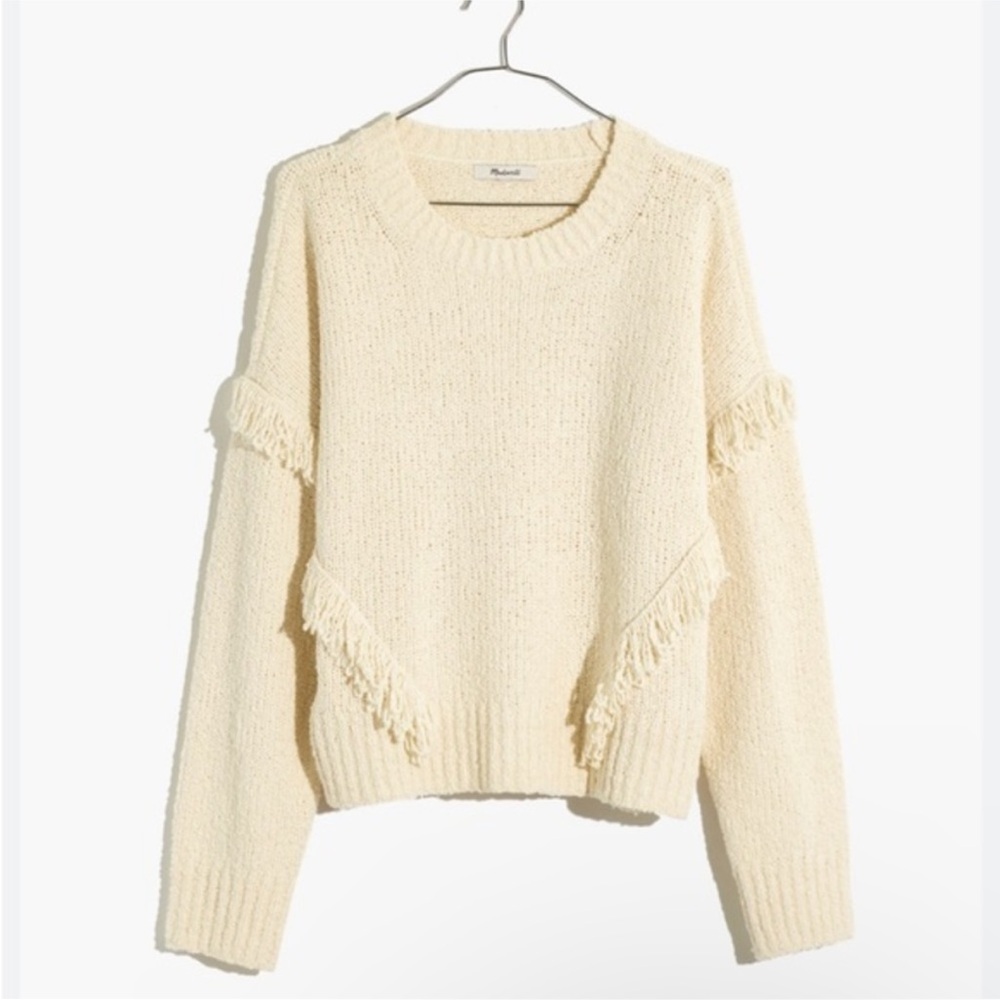 Madewell Fringe Pullover Sweater L